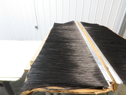 Nylon Strip Brush Conveyor Sweep 18" Trim 72"L Aluminum L-Channel