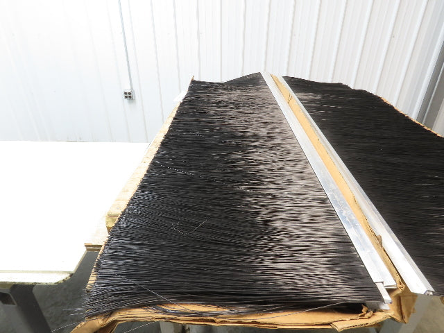 Nylon Strip Brush Conveyor Sweep 18" Trim 72"L Aluminum L-Channel