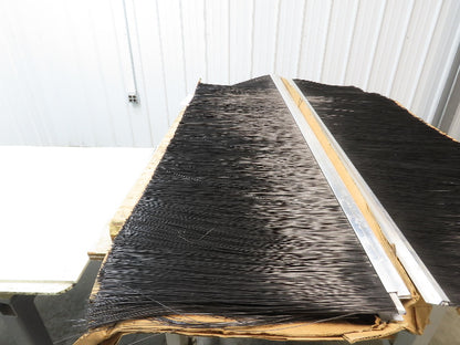 Nylon Strip Brush Conveyor Sweep 18" Trim 72"L Aluminum L-Channel