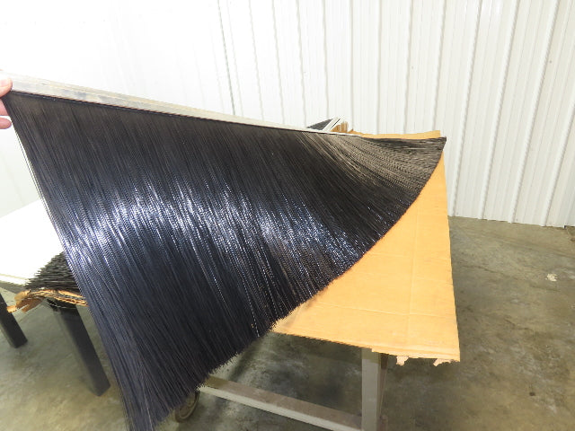 Nylon Strip Brush Conveyor Sweep 18" Trim 72"L Aluminum L-Channel