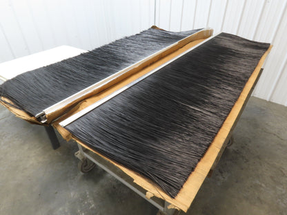 Nylon Strip Brush Conveyor Sweep 18" Trim 72"L Aluminum L-Channel