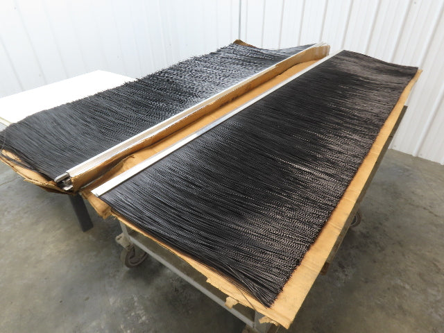 Nylon Strip Brush Conveyor Sweep 18" Trim 72"L Aluminum L-Channel