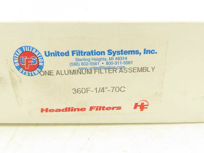 Headline Filters Aluminum Filter Assembly 1/4"NPT Lot Of 5