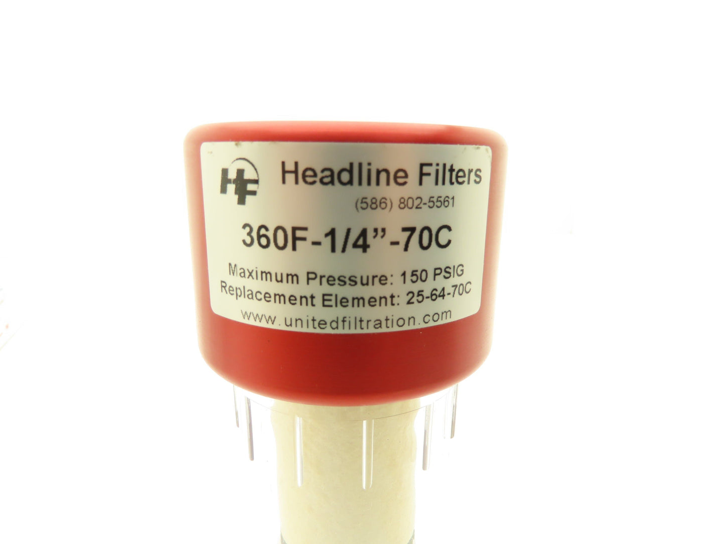 Headline Filters Aluminum Filter Assembly 1/4"NPT Lot Of 5