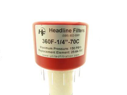 Headline Filters Aluminum Filter Assembly 1/4"NPT Lot Of 5
