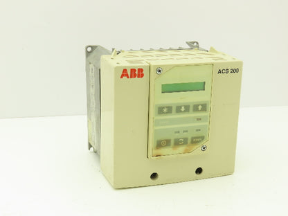 ABB ACS 200 201-1P1-1-00-10 Inverter Drive ACS 22 VFD 1PH Input 3/4Hp 3.0A