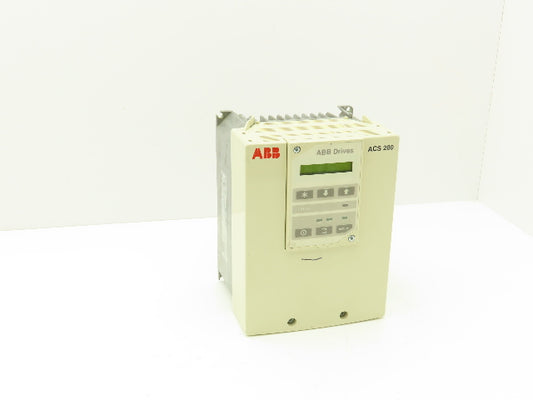 ABB ACS201-1P6-3-00-10 ACS 200 AC VFD Drive 1HP 480V 3PH Broken Cover