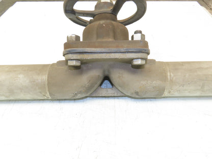 Hills-McCanna 3" Manual Diaphragm Pinch Valve Stainless Pipe Butt Weld 35"L