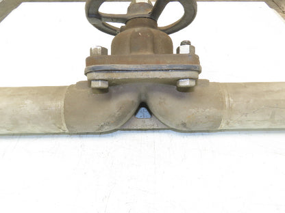 Hills-McCanna 3" Manual Diaphragm Pinch Valve Stainless Pipe Butt Weld 35"L