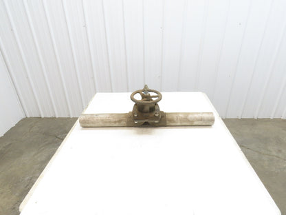 Hills-McCanna 3" Manual Diaphragm Pinch Valve Stainless Pipe Butt Weld 35"L