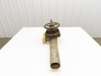 Hills-McCanna 3" Manual Diaphragm Pinch Valve Stainless Pipe Butt Weld 35"L