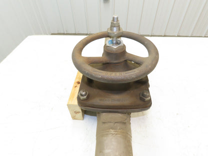 Hills-McCanna 3" Manual Diaphragm Pinch Valve Stainless Pipe Butt Weld 35"L