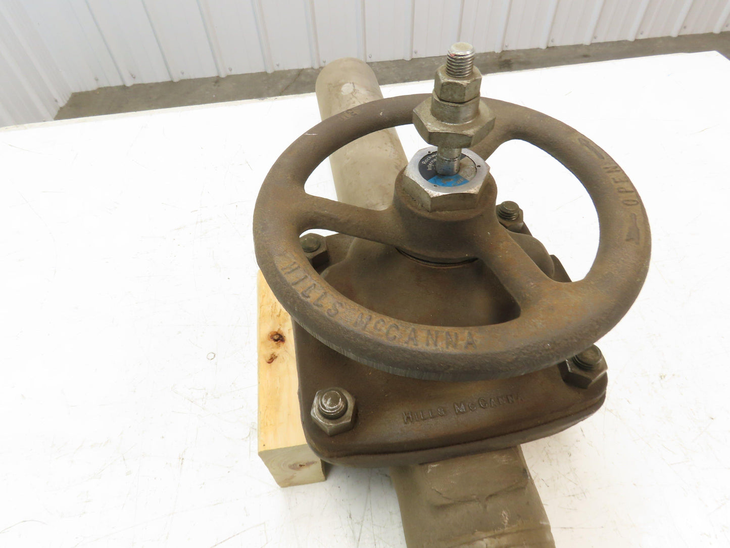 Hills-McCanna 3" Manual Diaphragm Pinch Valve Stainless Pipe Butt Weld 35"L