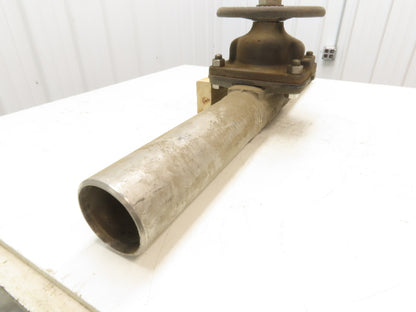 Hills-McCanna 3" Manual Diaphragm Pinch Valve Stainless Pipe Butt Weld 35"L