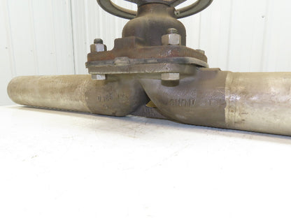 Hills-McCanna 3" Manual Diaphragm Pinch Valve Stainless Pipe Butt Weld 35"L