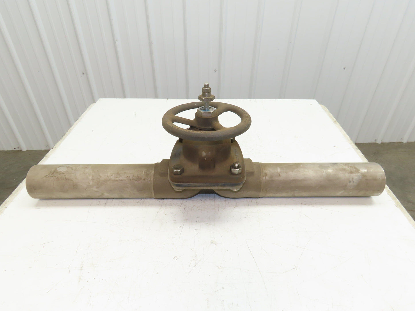 Hills-McCanna 3" Manual Diaphragm Pinch Valve Stainless Pipe Butt Weld 35"L