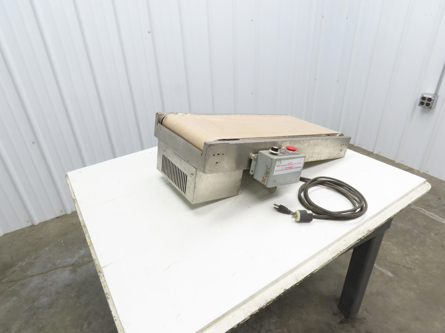 Exact Equipment HB30 16"x 30"L Stainless Belt Conveyor Heated Bed 28 FPM 115V