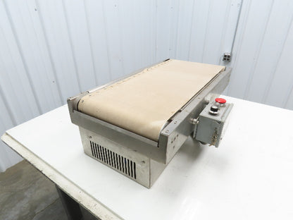 Exact Equipment HB30 16"x 30"L Stainless Belt Conveyor Heated Bed 28 FPM 115V
