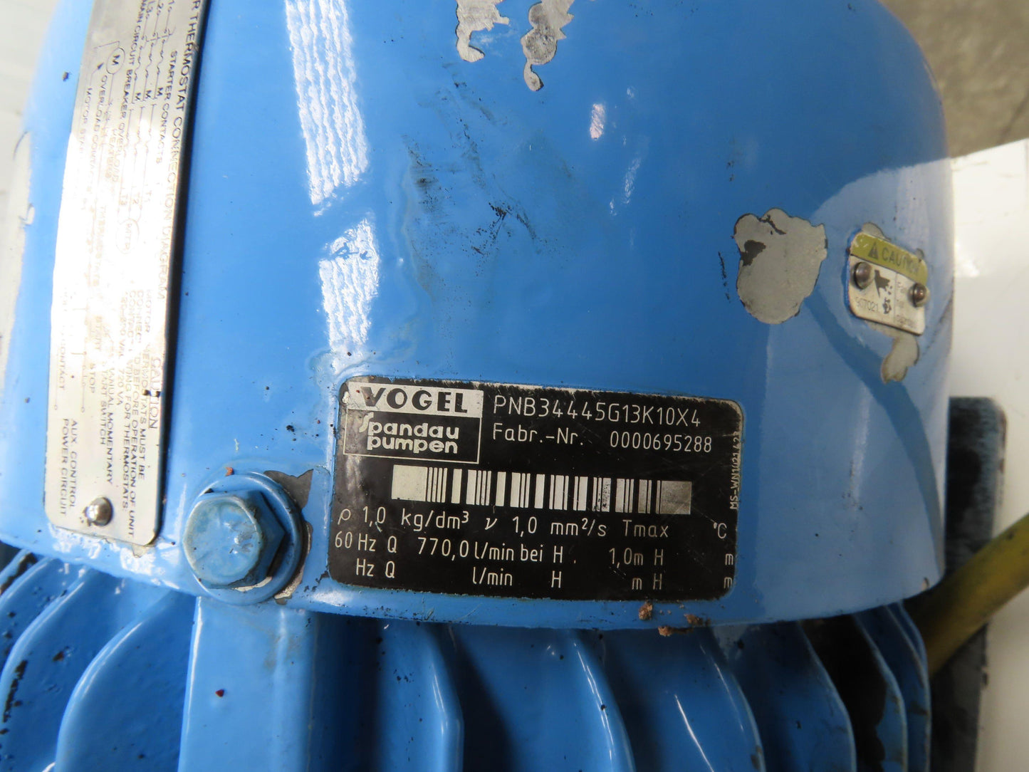 Vogel PNB34445G13K10X4 Spandau Centrifugal Immersion Pump 200 GPM 3Hp 230/460V