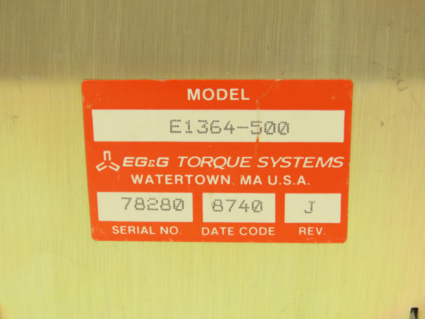 EG&G E1364-500 Current Limiting Sensing PCB Circuit Board