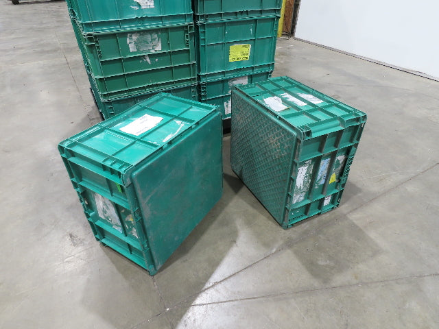 ORBIS Stakpak GREEN Stackable Plastic Tote Container Bin 24x22x14" Lot of 23