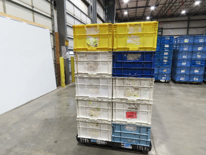 ORBIS Stakpak Stackable Plastic Tote Container Bin 24x22x14" Mixed Colors Lot 20