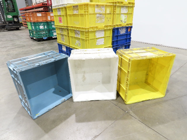 ORBIS Stakpak Stackable Plastic Tote Container Bin 24x22x14" Mixed Colors Lot 20