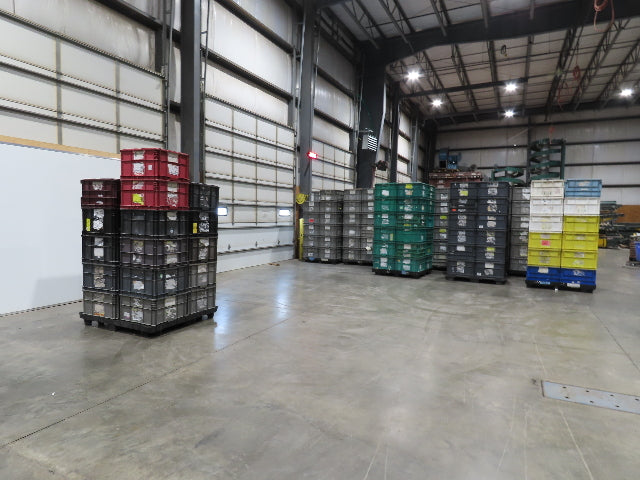 ORBIS Stakpak Stackable Plastic Tote Container Bin 24x22x14" Mixed Color  Lot 22