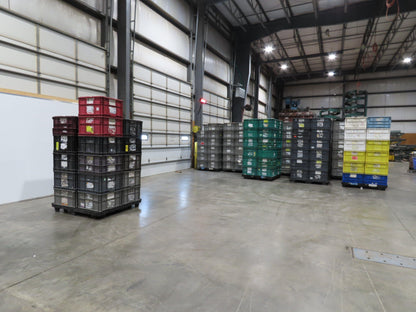 ORBIS Stakpak Stackable Plastic Tote Container Bin 24x22x14" Mixed Color  Lot 22