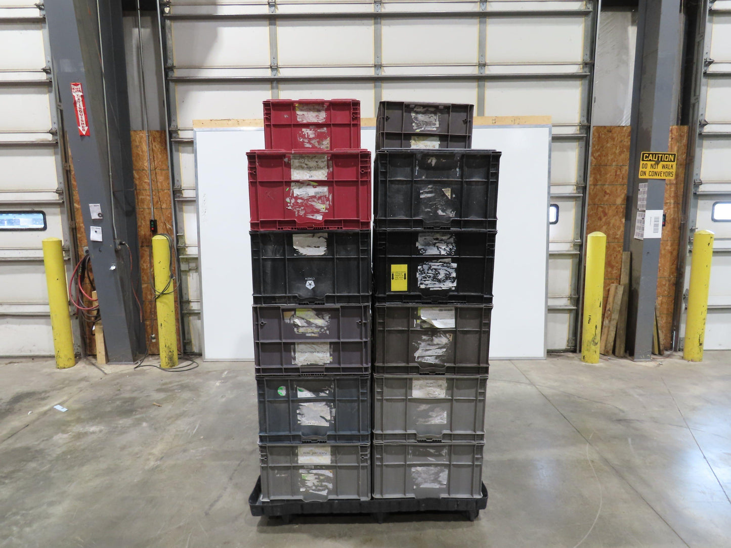 ORBIS Stakpak Stackable Plastic Tote Container Bin 24x22x14" Mixed Color  Lot 22