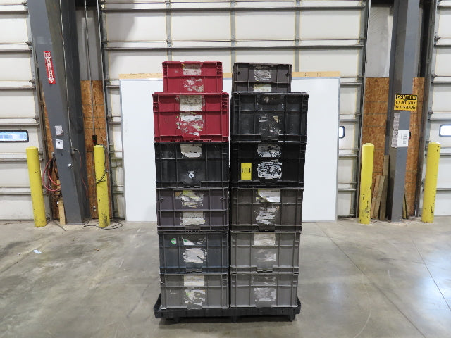 ORBIS Stakpak Stackable Plastic Tote Container Bin 24x22x14" Mixed Color  Lot 22