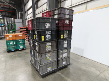 ORBIS Stakpak Stackable Plastic Tote Container Bin 24x22x14" Mixed Color  Lot 22