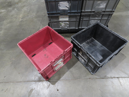 ORBIS Stakpak Stackable Plastic Tote Container Bin 24x22x14" Mixed Color  Lot 22