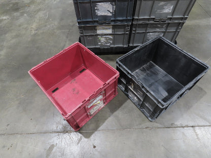 ORBIS Stakpak Stackable Plastic Tote Container Bin 24x22x14" Mixed Color  Lot 22