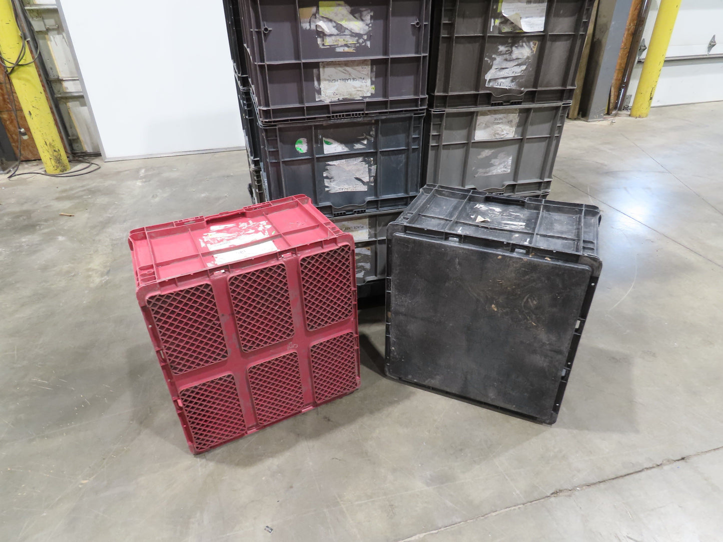 ORBIS Stakpak Stackable Plastic Tote Container Bin 24x22x14" Mixed Color  Lot 22