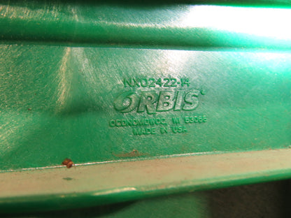 ORBIS Stakpak Stackable Plastic Tote Container Bin 24x22x14" Green Orange Lot 12