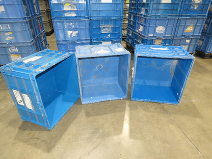 ORBIS Stakpak BLUE Stackable Plastic Tote Container Bin 24x22x14"  Lot of 24