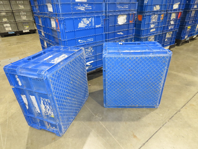 SSI Schaefer Stackable BLUE Plastic Tote Container Bin 24x22x14"  Lot of 24