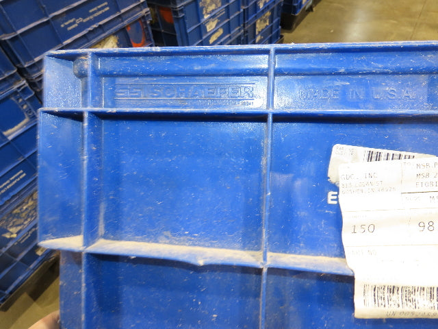 SSI Schaefer Stackable BLUE Plastic Tote Container Bin 24x22x14"  Lot of 24