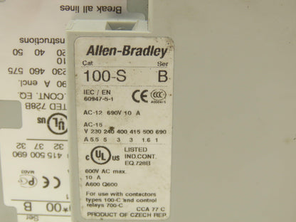 Allen Bradley 104-C60D22 Electronic Overload Relay Reversing Contactor