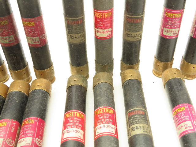 Bussman Fusetron Dual-Element Time Delay Fuses 600V 3.2A 2A 1.25A Mix Lot of 27