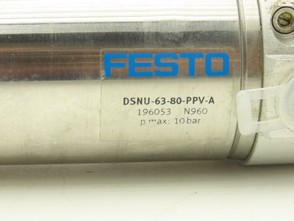 Festo DSNU-63-80-PPV-A Pneumatic Stainless Round Air Cylinder 63x80mm Stroke