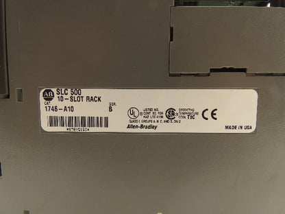 Allen Bradley 10-Slot Chassis Rack