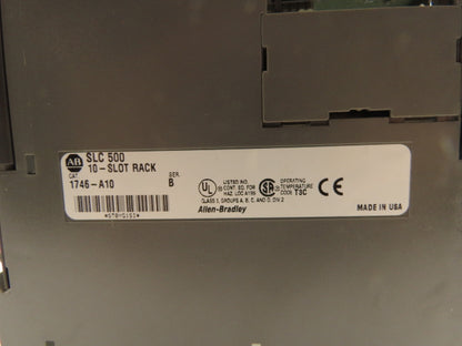 Allen Bradley 10-Slot Chassis Rack