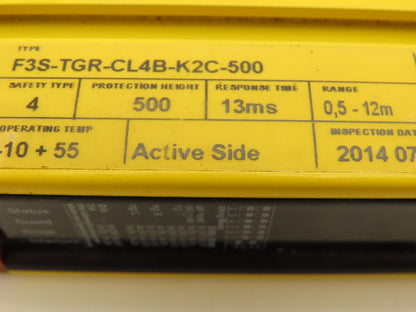 Omron F3S-TGR-CL4B-K2C-500 Hand Protection Safety Light Curtain Set 500mm