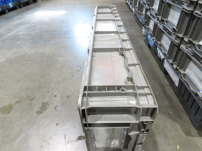 Lewis SO4815-7 Stackable GRAY Plastic Tote Container Bin 48x15x7" Lot of 30