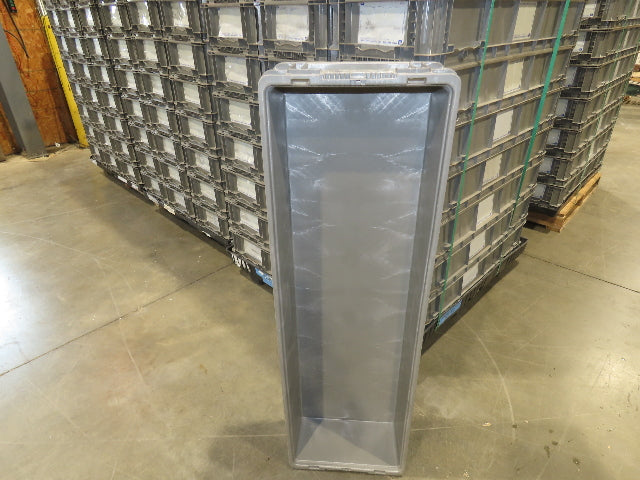 Lewis SO4815-7 Stackable GRAY Plastic Tote Container Bin 48x15x7" Lot of 30