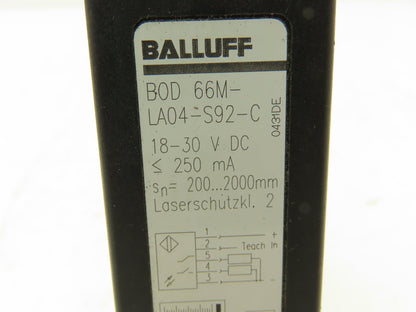 Balluff 66M-LA04-S92-C Photoelectric Distance Sensor 24VDC 20cm-2m