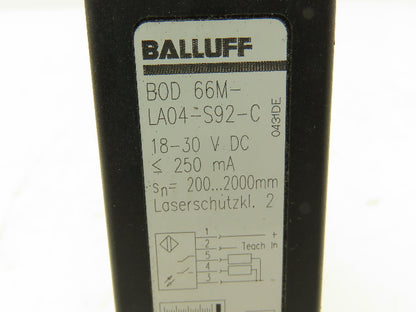 Balluff 66M-LA04-S92-C Photoelectric Distance Sensor 24VDC 20cm-2m