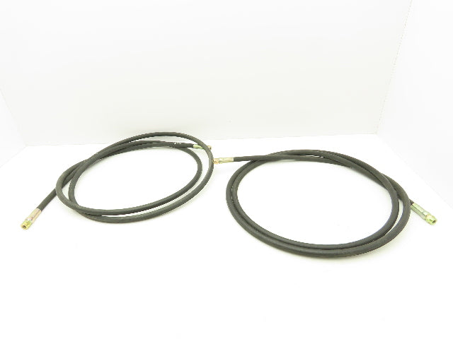 Manuli Harvester 2T 0.25" x 10' Hydraulic Hose 5000 PSI 1/8NPT Female Lot of 2